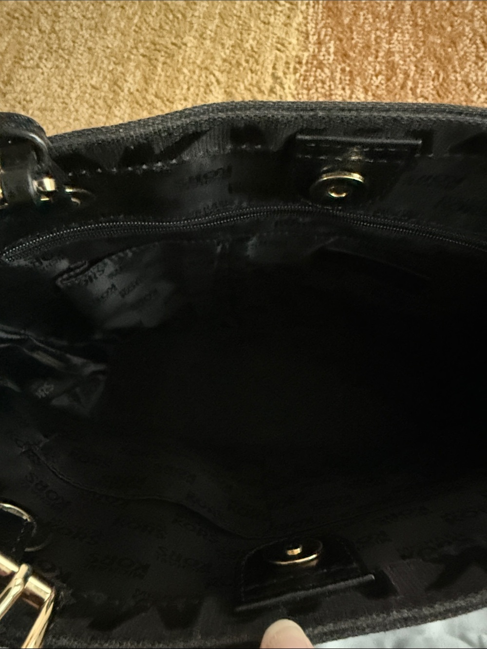 Michael Kors Black MK Logo Shoulder Bag with detachable leather straps - Picture 5 of 8